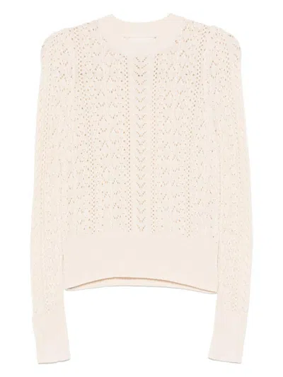 Isabel Marant Étoile Beige Knit Sweater With Delicate Textured Finish In Neutral