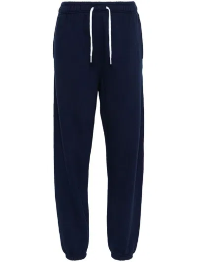 Polo Ralph Lauren Ankle-length Athletic Pants With Tapered Cuffs In Blue