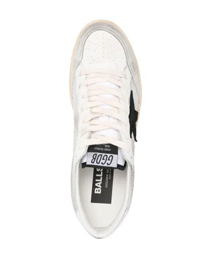Golden Goose Ballstar Sneakers In White Leather Men