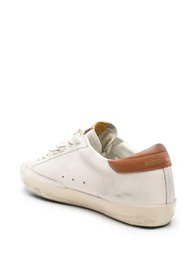 Golden Goose Super-star Sneakers With Ice-gray Suede Star And Light Brown Heel Tab Shoes
