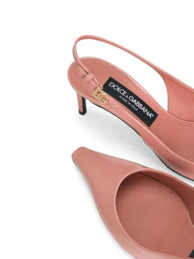 Dolce & Gabbana Mun 90 Polished Calfskin Slingback Pumps