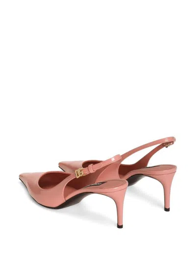 Dolce & Gabbana Mun 90 Polished Calfskin Slingback Pumps