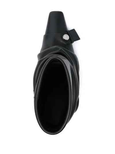 Attico The  Juno Leather Ankle Boots With Heel