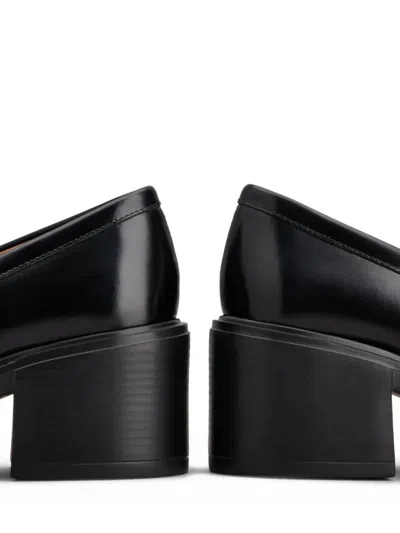 Tod's Leather Heeled Penny Loafers Shoes