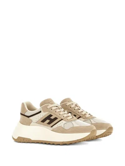 Hogan Hi-fi Suede And Mesh Sneakers Shoes