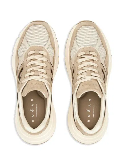 Hogan Hi-fi Suede And Mesh Sneakers Shoes