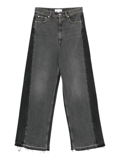 Stella Mccartney Cotton Blend Wide-leg Trousers In Black