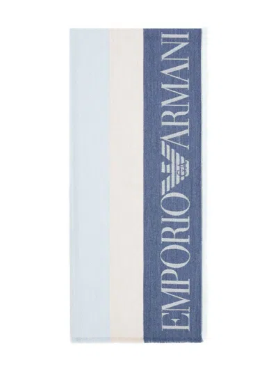 Emporio Armani Stole With Multicoloured Vertical Bands
