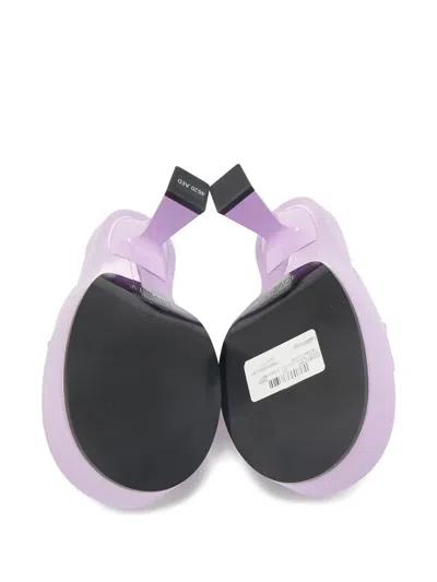 Pre-owned Versace 2024 Medusa Platform Satin Mules