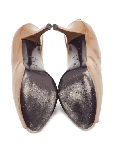 Pre-owned Louis Vuitton 115mm Oh Really! Peep-toe Pumps In Brown