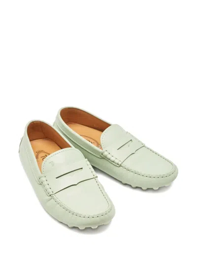 Pre-owned Tod's Vintage 2024 Leather Pebble Loafers In Green