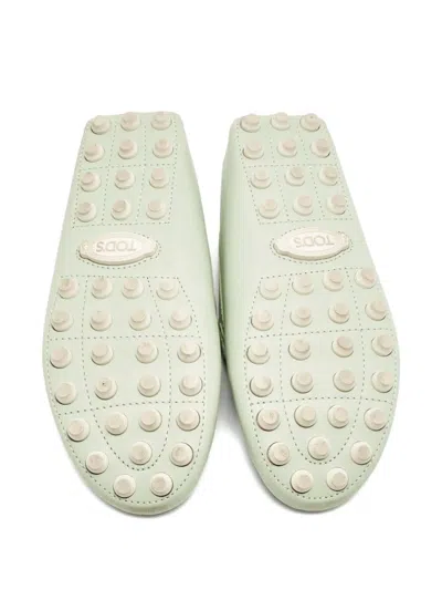 Pre-owned Tod's Vintage 2024 Leather Pebble Loafers In Green