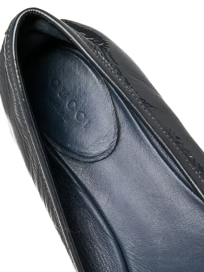 Pre-owned Gucci Patent Leather Bow Ballet Flats