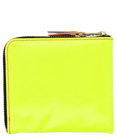 Comme Des Garçons Compact Zip Wallet Gold Hardware