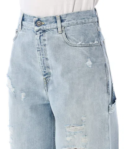 Golden Goose Deluxe Brand Distressed Denim Bermuda Shorts In Blue