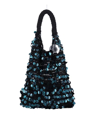 Jw Anderson J. W. Anderson Aquatic Green Sequin Hobo Bag In Black