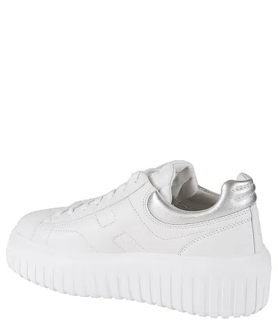 Hogan Chunky Sole White Sneakers With Metallic Accents