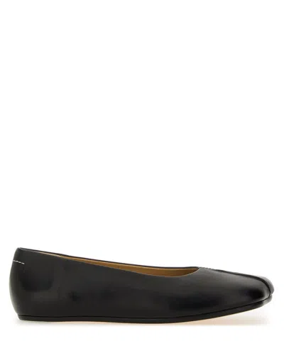 Mm6 Maison Margiela Mm6 By Maison Margiela Square Toe Ballerina Flats With Logo Stitching