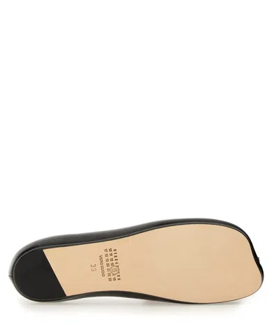 Mm6 Maison Margiela Mm6 By Maison Margiela Square Toe Ballerina Flats With Logo Stitching