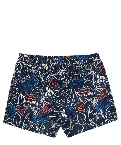 Paul Smith Men's Floral Print Swim Shorts In Blue