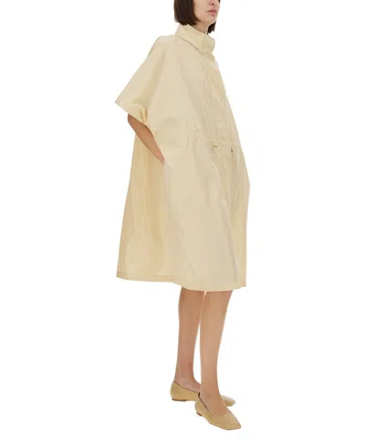 Fabiana Filippi Technical Taffeta Cape In Neutral