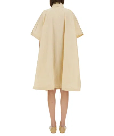 Fabiana Filippi Technical Taffeta Cape In Neutral