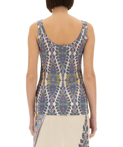 Etro Graphic-print Top In Blue