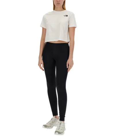 The North Face Womens Cropped Slim-fit Cotton-jersey T-shirt White