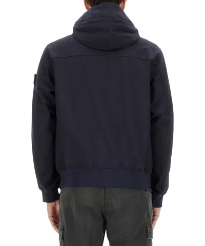 Stone Island Blue Light Soft Shell-r E. Dye Technology Jacket