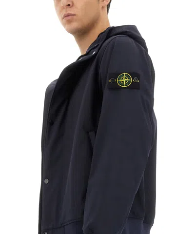 Stone Island Blue Light Soft Shell-r E. Dye Technology Jacket
