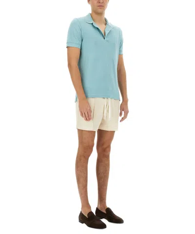 Tom Ford Viscose Blend Shorts In Neutral