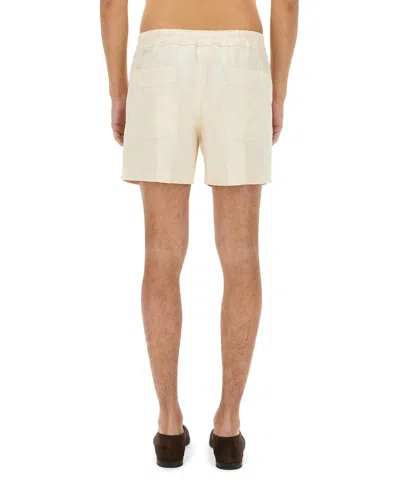 Tom Ford Viscose Blend Shorts In Neutral