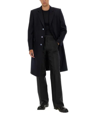 Givenchy Tailored Long Coat With Sharp Lapels In Black