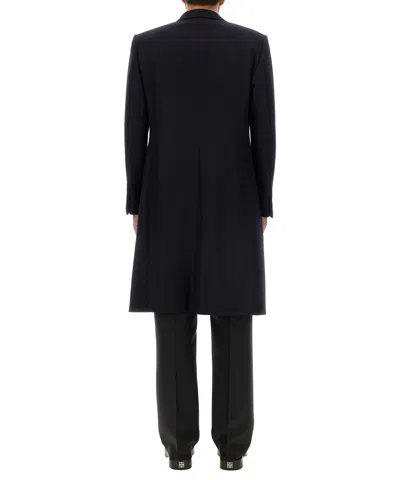 Givenchy Tailored Long Coat With Sharp Lapels In Black