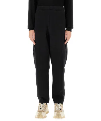 Moncler Men Jogging Pants With Logo In Black