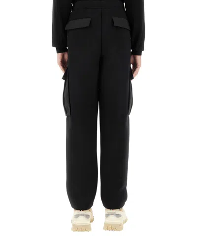 Moncler Men Jogging Pants With Logo In Black
