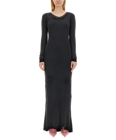 Balenciaga Stretch-crepe Turtleneck Maxi Dress In Black