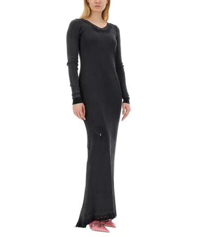 Balenciaga Stretch-crepe Turtleneck Maxi Dress In Black