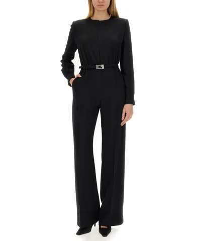 Gucci Square G Belt Jumpsuit In Black