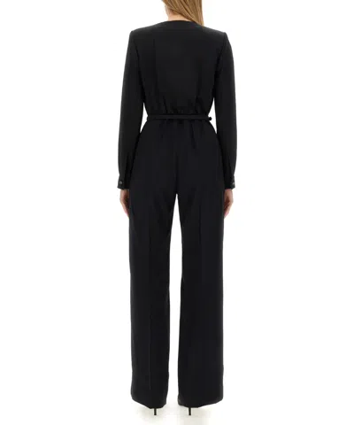 Gucci Square G Belt Jumpsuit In Black