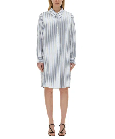 Dries Van Noten Women Shirt With Stripe Pattern In Blue