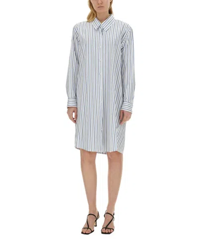 Dries Van Noten Women Shirt With Stripe Pattern In Blue