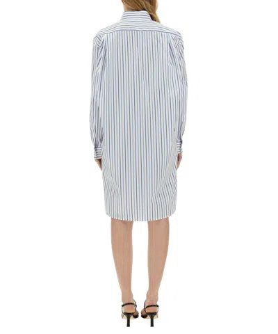 Dries Van Noten Women Shirt With Stripe Pattern In Blue