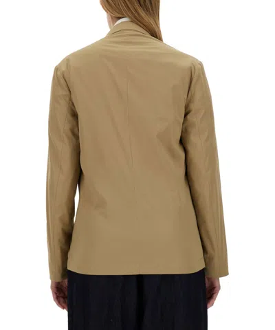 Dries Van Noten Cotton Jacket Double Breasted Design Long Sleeves In Brown
