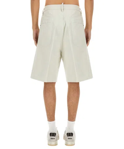 Dsquared2 Dsquared Men Denim Bermuda Shorts In White