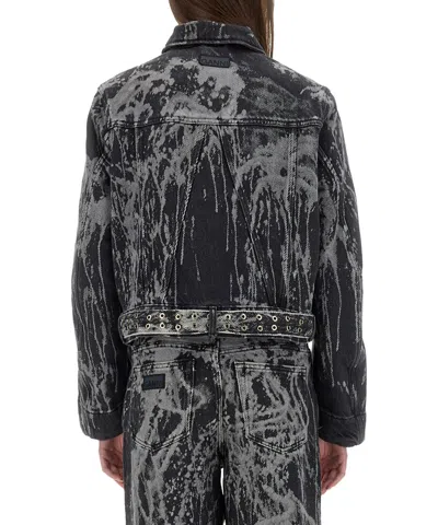 Ganni Washed Denim Belted Jacket