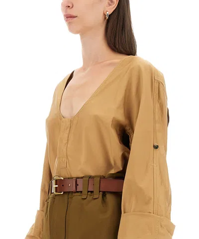 Saint Laurent Henley Blouse
