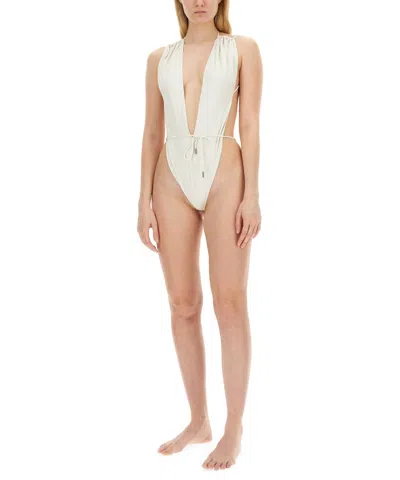 Saint Laurent Nylon Blend One Piece Swimsuit