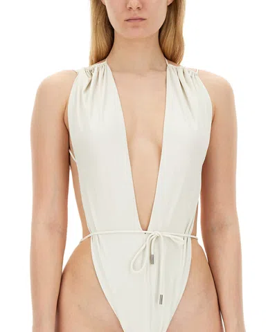 Saint Laurent Nylon Blend One Piece Swimsuit