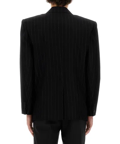 Saint Laurent Oversize Wool Jacket In Black